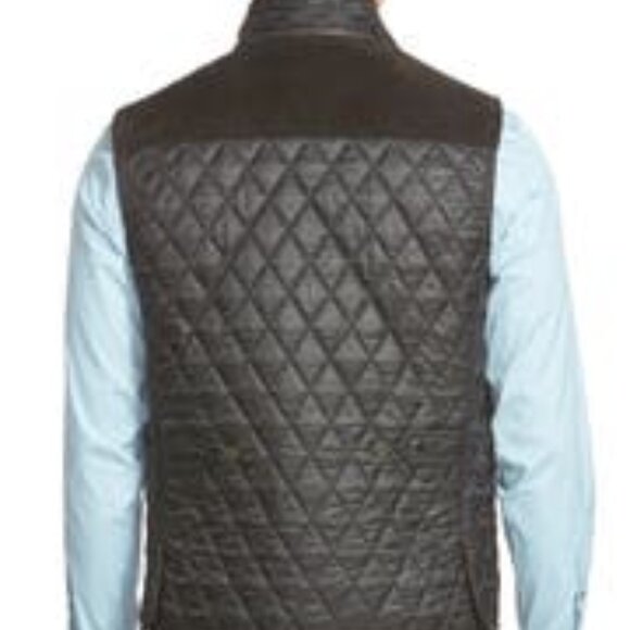 Burberry Brit Men's Rosston Diamond Quilted / Suede Vest - Picture 6 of 14